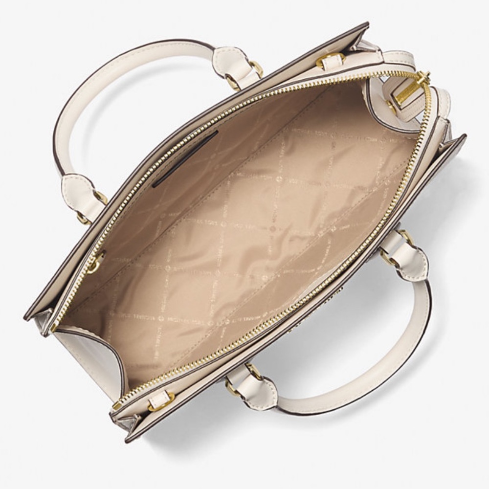 MICHAEL KORS Cream Quilted Heart Satchel with Matching Wallet - Picture 4 of 8